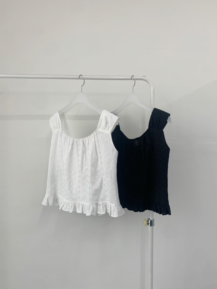 ANOU韓國直郵女士新品26夏季職業熱賣人氣26春夏吊帶背心孔眼ANOU吊帶/背心