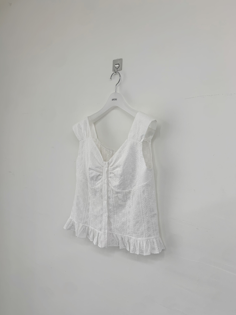 ANOU韓國直郵女士新品26夏季職業熱賣人氣26春夏吊帶背心孔眼ANOU吊帶/背心