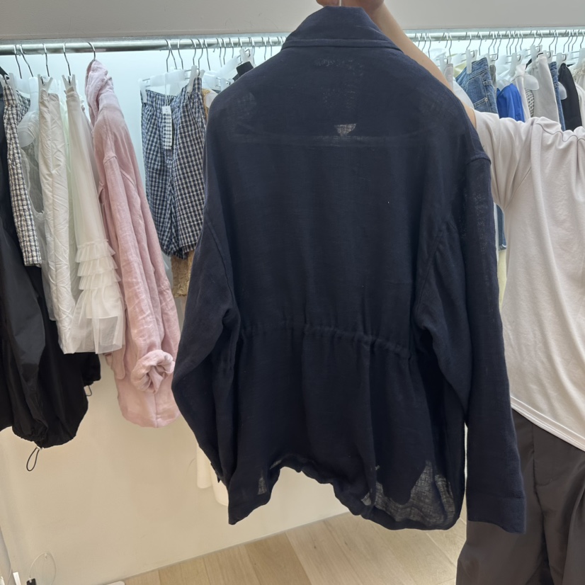 MAINT韓國代購女裝新款職業熱賣時尚26夏季人氣休閑夾克亞麻MAINT夾克