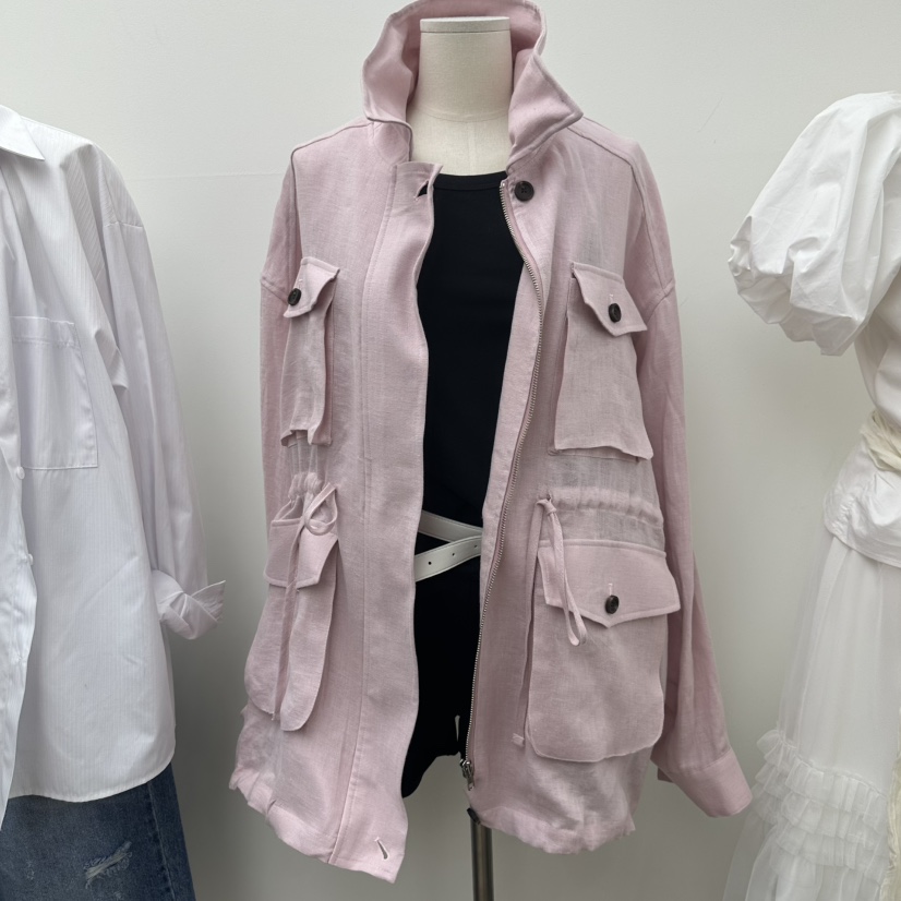 MAINT韓國代購女裝新款職業熱賣時尚26夏季人氣休閑夾克亞麻MAINT夾克圖色1