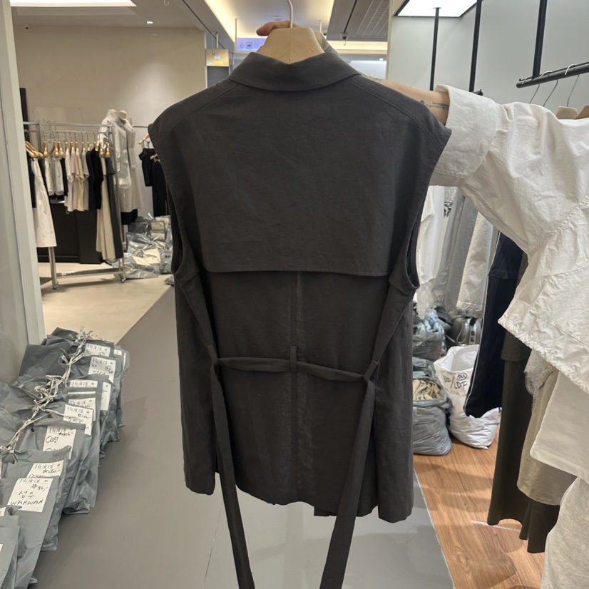 JADEMARKET韓國東大門直郵女士新品職業推薦26夏季馬甲含腰帶JADE SEOUL_MARKET馬甲