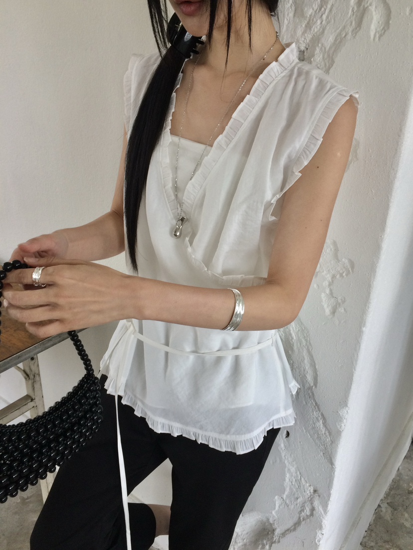 ANOU韓國直郵女士新款職業時尚26夏季休閑吊帶背心含腰繩ANOU吊帶/背心