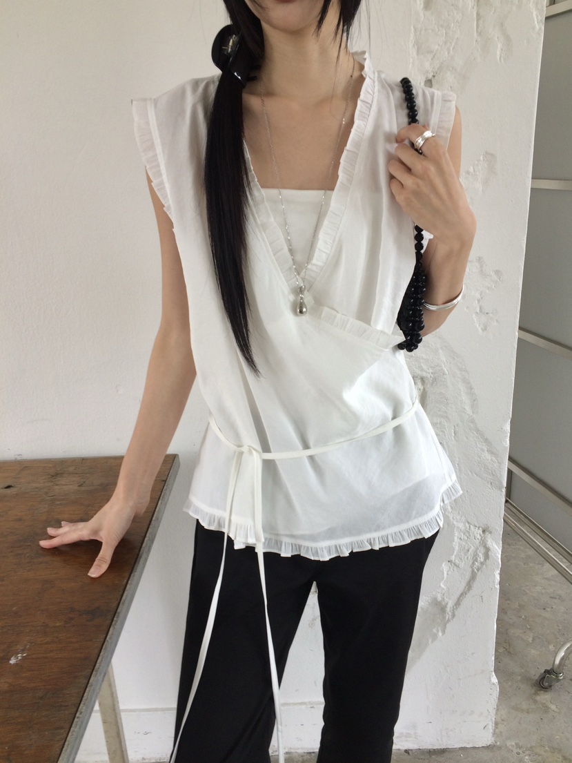ANOU韓國直郵女士新款職業時尚26夏季休閑吊帶背心含腰繩ANOU吊帶/背心