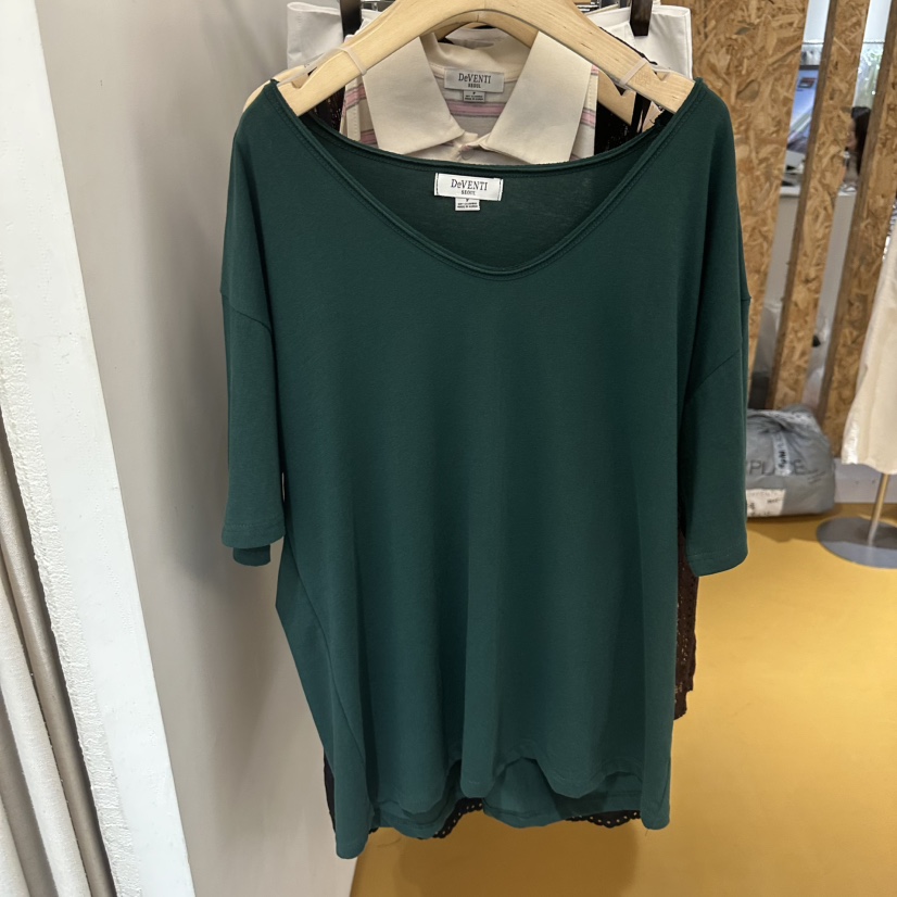 DE VENTI韓國東大門代購女裝新品推薦熱賣時尚T恤V領鏤空DE VENTIT恤圖色2