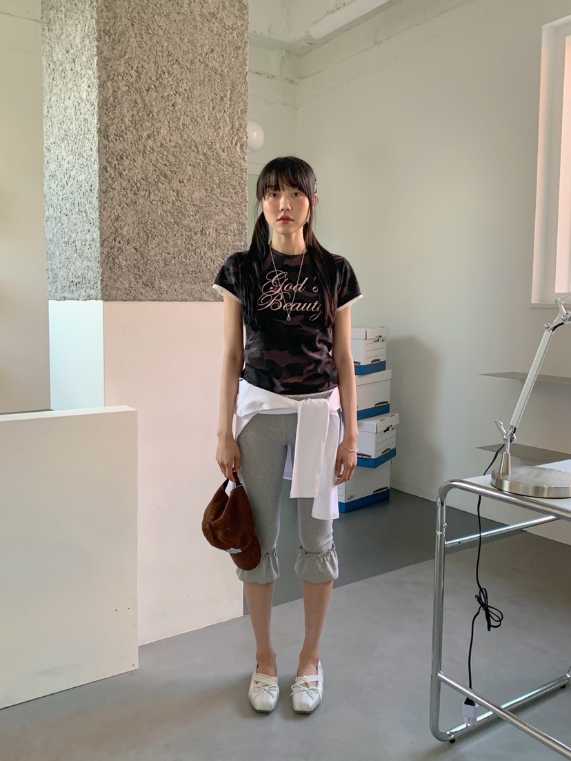 MORE THAN-P韓國直郵女裝新款休閑26夏季人氣時尚T恤迷彩MORE THANT恤