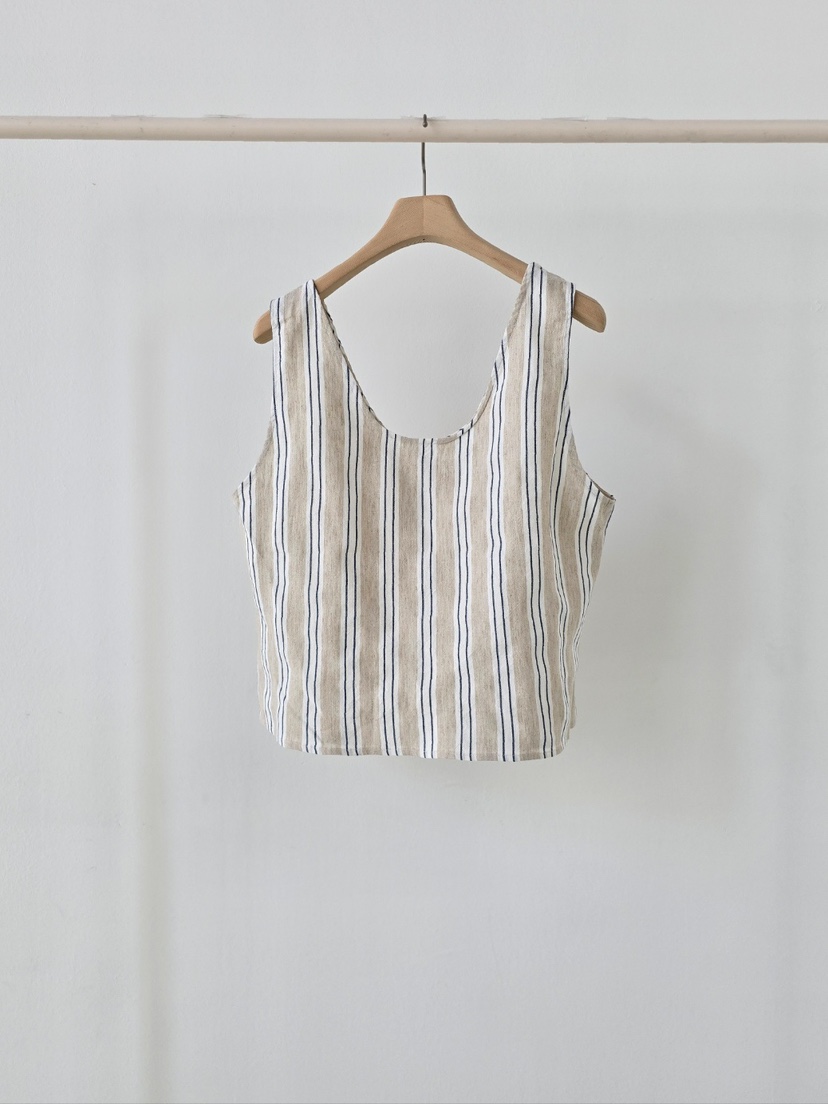 J SHOP韓國代購女士新品休閑時尚26春夏熱賣吊帶背心條紋J_SHOP吊帶/背心