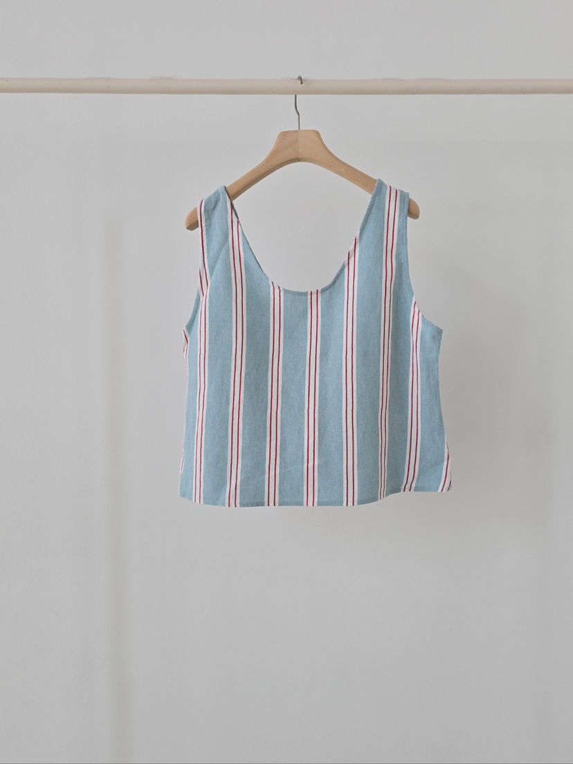 J SHOP韓國代購女士新品休閑時尚26春夏熱賣吊帶背心條紋J_SHOP吊帶/背心