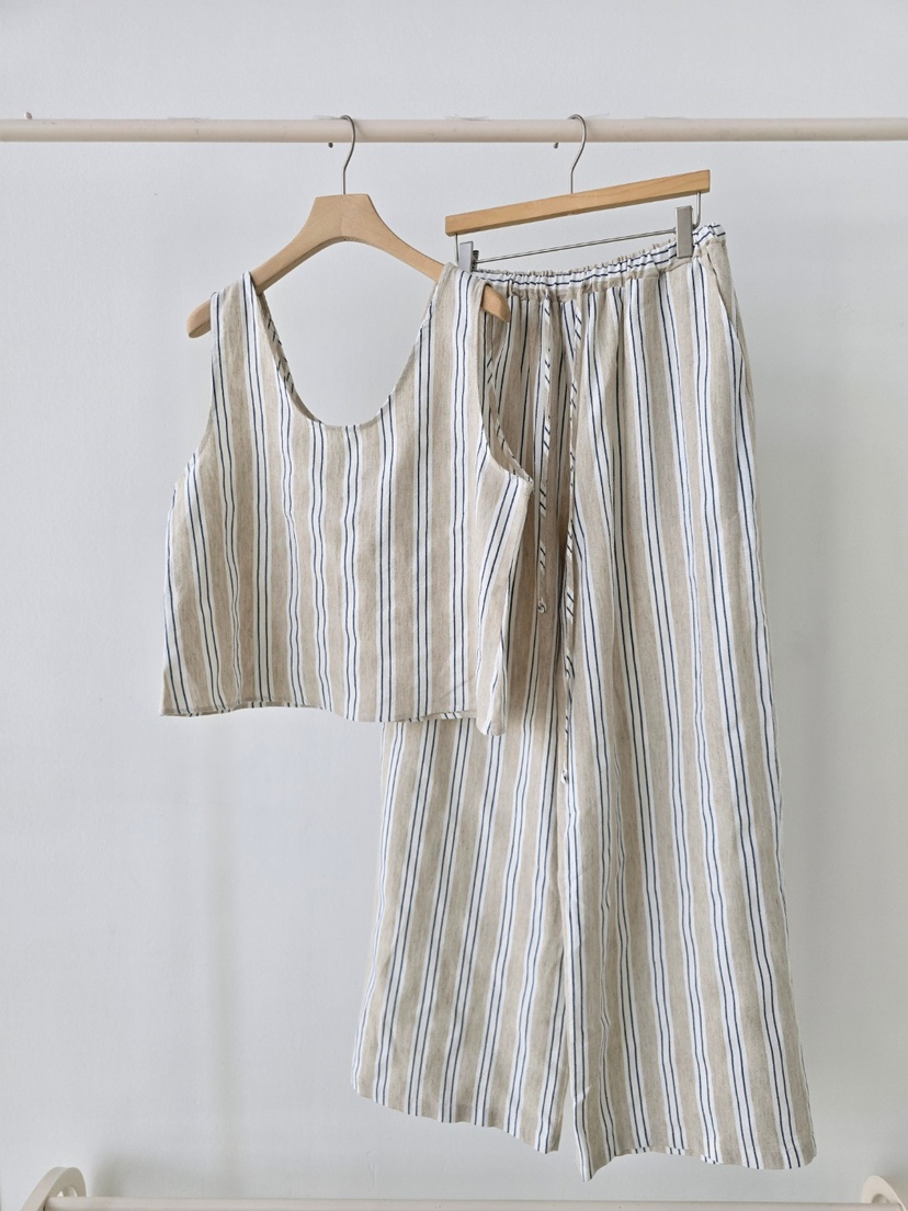 J SHOP韓國代購女士新品休閑時尚26春夏熱賣吊帶背心條紋J_SHOP吊帶/背心