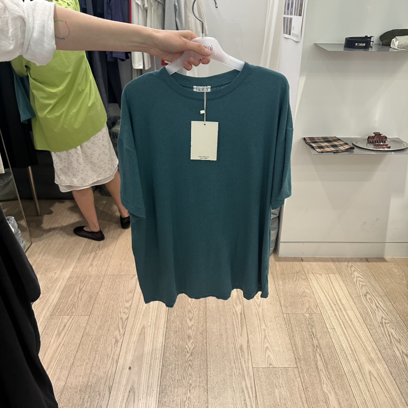 REIRAI韓國直郵女裝新品休閑時尚職業人氣推薦26夏季T恤亞麻ReiraiT恤圖色2