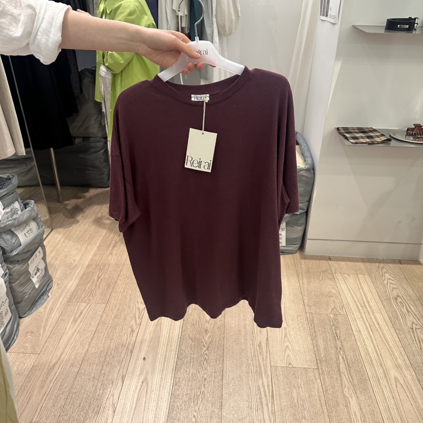 REIRAI韓國直郵女裝新品休閑時尚職業人氣推薦26夏季T恤亞麻ReiraiT恤圖色5