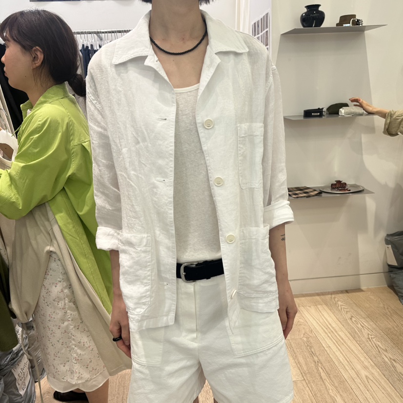 REIRAI東大門實拍韓國女裝新款推薦熱賣職業人氣夾克亞麻布Reirai夾克圖色1