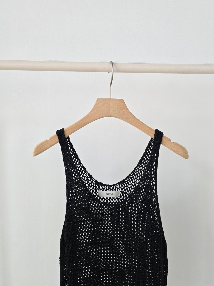 J SHOP韓國東大門代購女士新品26夏季吊帶背心手工編織亞麻J_SHOP吊帶/背心