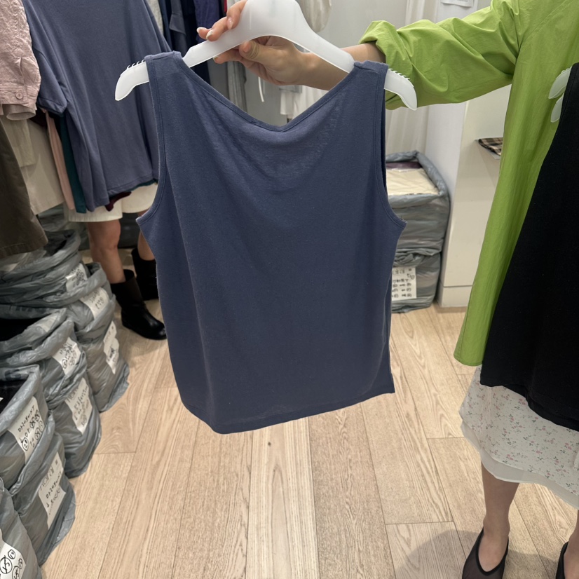 REIRAI韓國東大門代購女士新品休閑熱賣推薦吊帶背心亞麻布Reirai吊帶/背心
