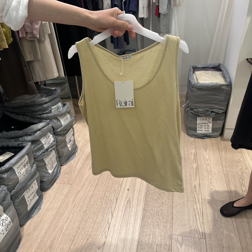 REIRAI韓國東大門代購女士新品休閑熱賣推薦吊帶背心亞麻布Reirai吊帶/背心圖色4