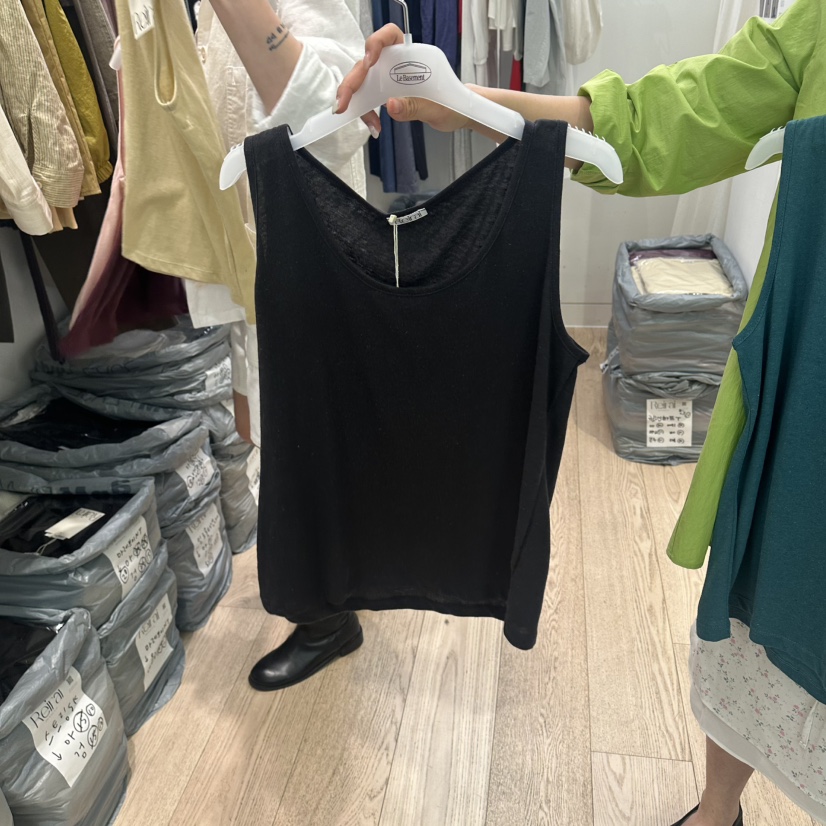 REIRAI韓國東大門代購女士新品休閑熱賣推薦吊帶背心亞麻布Reirai吊帶/背心圖色5