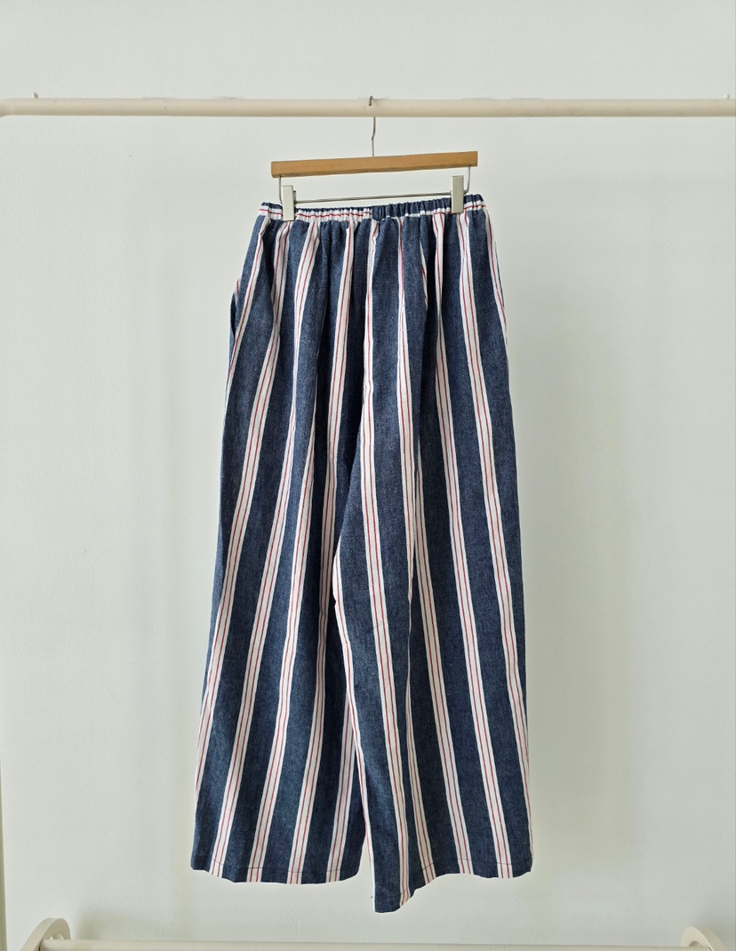 J SHOP東大門實拍韓國女士新品時尚人氣26春夏休閑褲條紋J_SHOP休閑褲