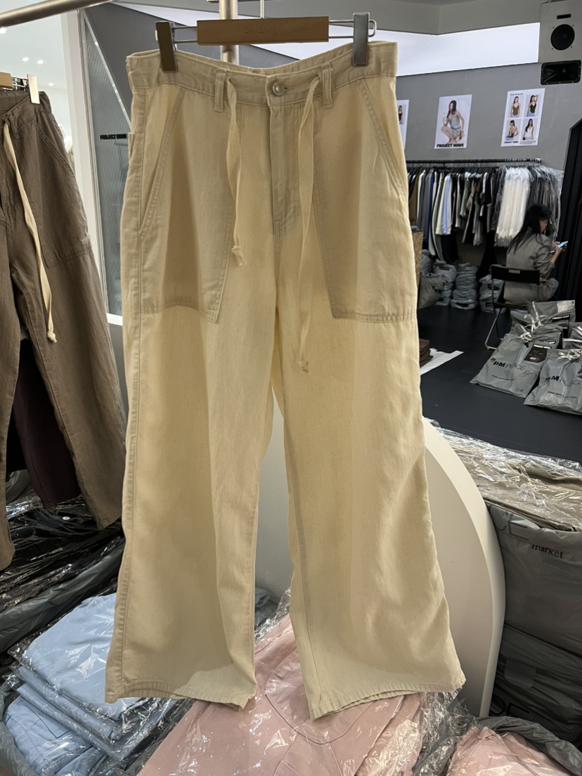DE VENTI韓國直郵實拍女士新品職業推薦休閑褲工裝褲亞麻DE VENTI休閑褲圖色2