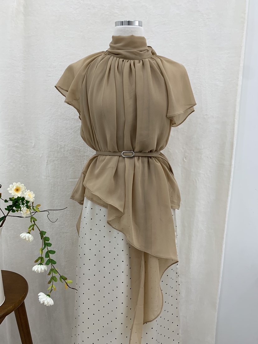 FABRIC韓國東大門代購女士新品人氣推薦熱賣襯衫蕾絲衫披肩FABRIC襯衫/蕾絲衫