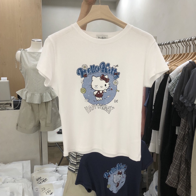 VILLABUTTON韓國東大門直郵女士新品休閑26夏季熱賣時尚T恤VILLABUTTONT恤圖色1