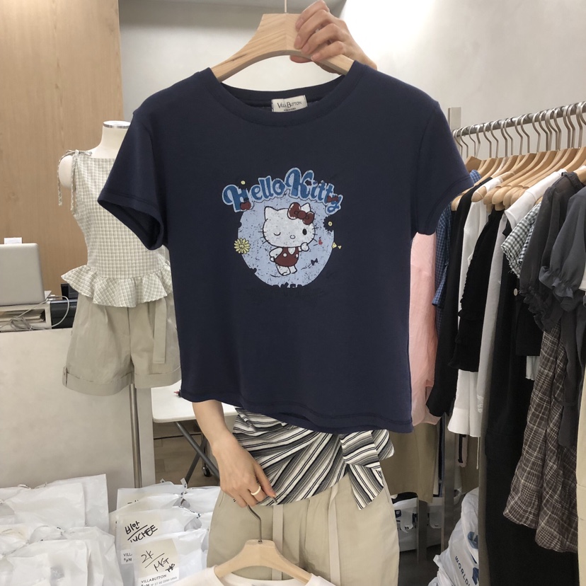 VILLABUTTON韓國東大門直郵女士新品休閑26夏季熱賣時尚T恤VILLABUTTONT恤圖色2