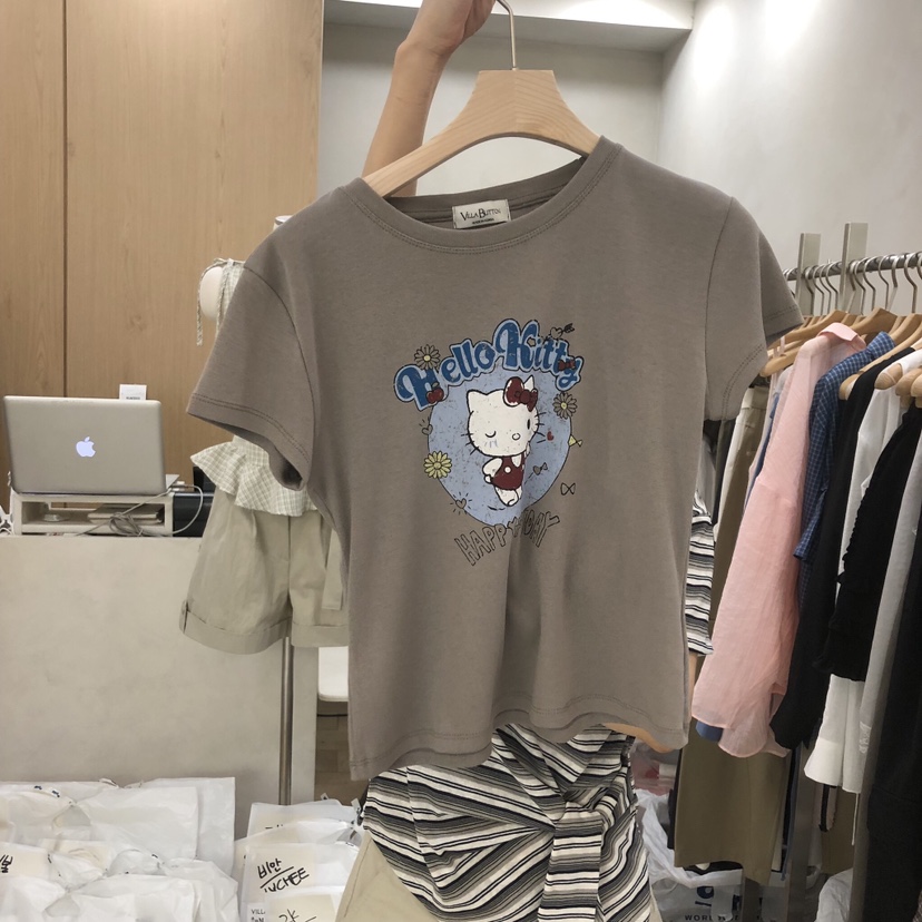 VILLABUTTON韓國東大門直郵女士新品休閑26夏季熱賣時尚T恤VILLABUTTONT恤圖色3