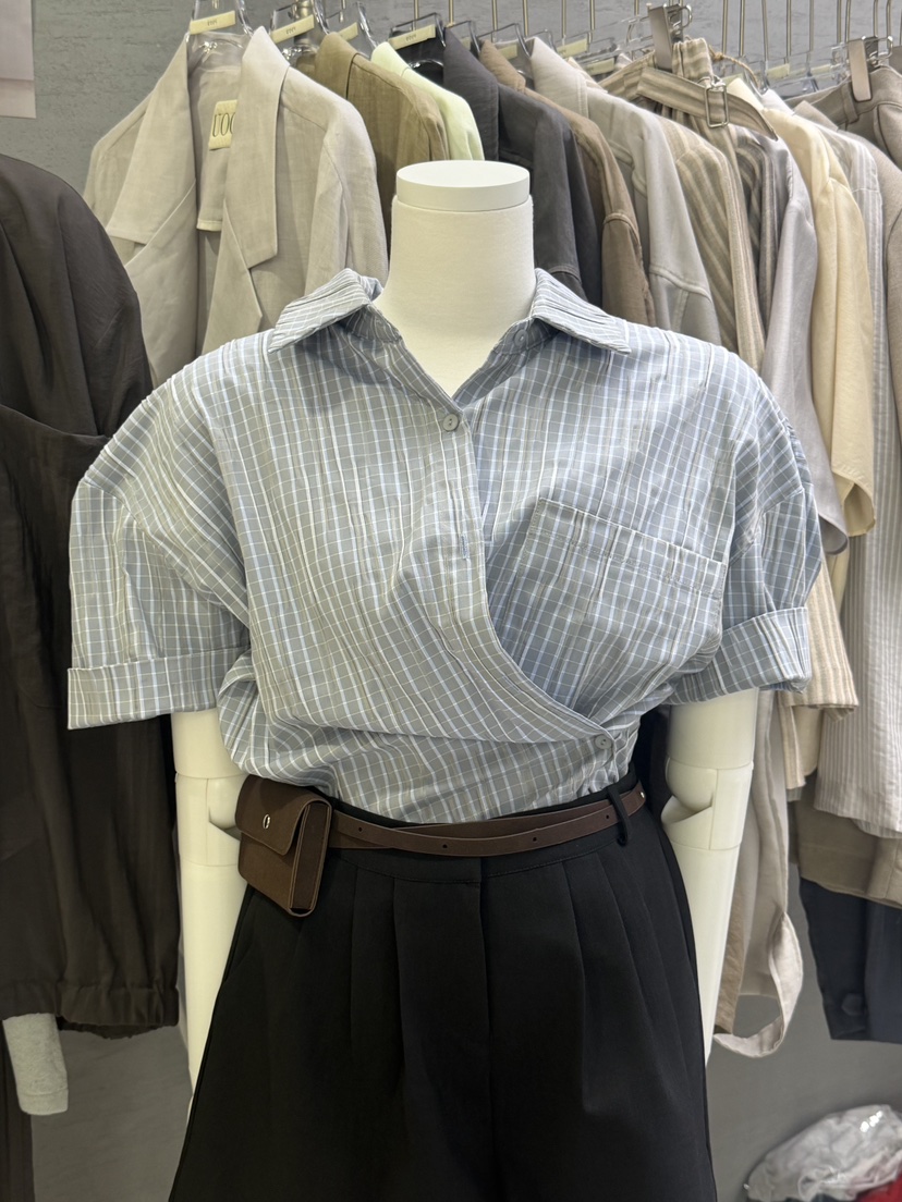 UOOV韓國直郵女裝新品人氣26夏季熱賣職業26春夏襯衫蕾絲衫UOOV襯衫/蕾絲衫圖色1