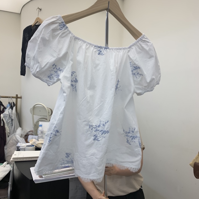 BEEN-A韓國東大門代購女士新品職業推薦熱賣襯衫蕾絲衫刺繡BEEN-A襯衫/蕾絲衫
