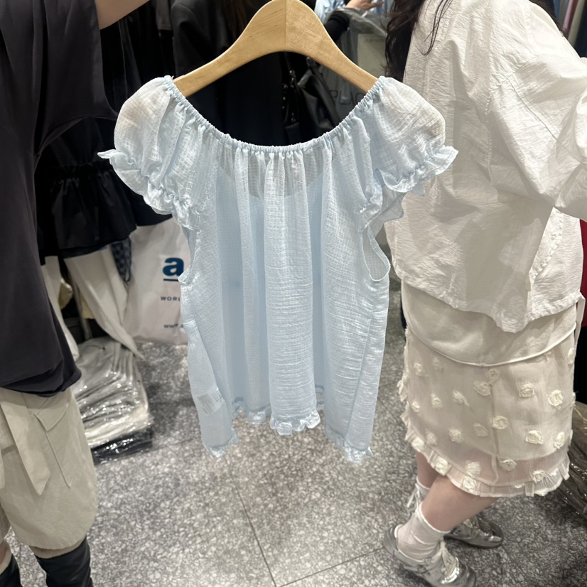 SOF韓國東大門直郵女士新款熱賣職業時尚襯衫蕾絲衫不含項鏈SOF襯衫/蕾絲衫