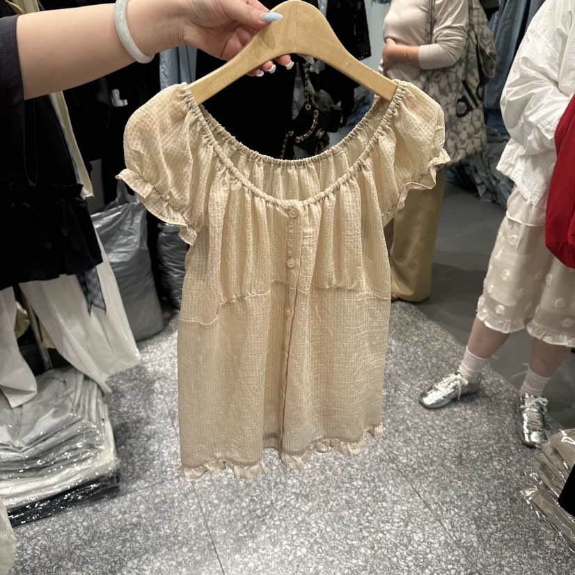 SOF韓國東大門直郵女士新款熱賣職業時尚襯衫蕾絲衫不含項鏈SOF襯衫/蕾絲衫圖色3