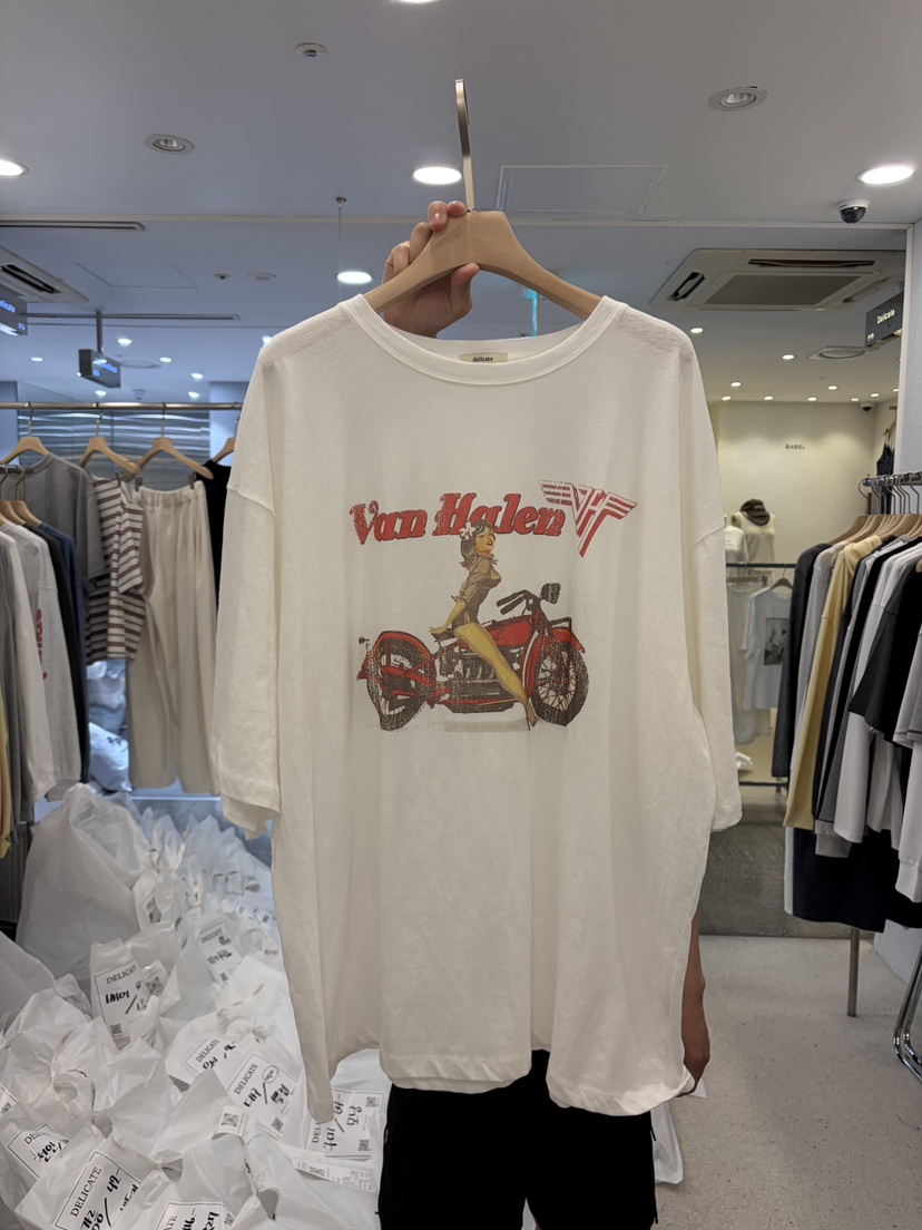 DELICATE韓國代購女士新款推薦熱賣26春夏時尚26夏季人氣T恤DELICATET恤圖色1