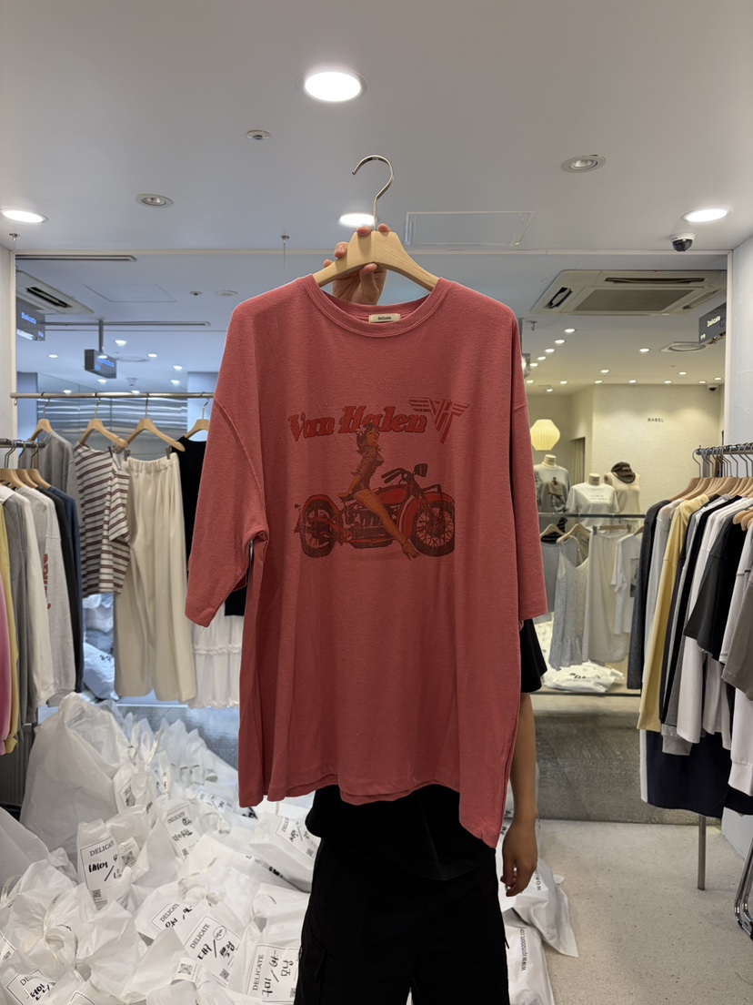 DELICATE韓國代購女士新款推薦熱賣26春夏時尚26夏季人氣T恤DELICATET恤圖色2