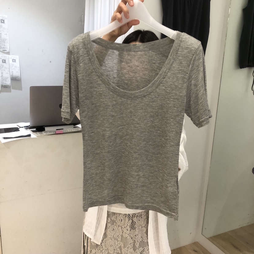 AUBE韓國直郵實拍女士新品熱賣人氣休閑職業26夏季推薦T恤AUBET恤圖色2