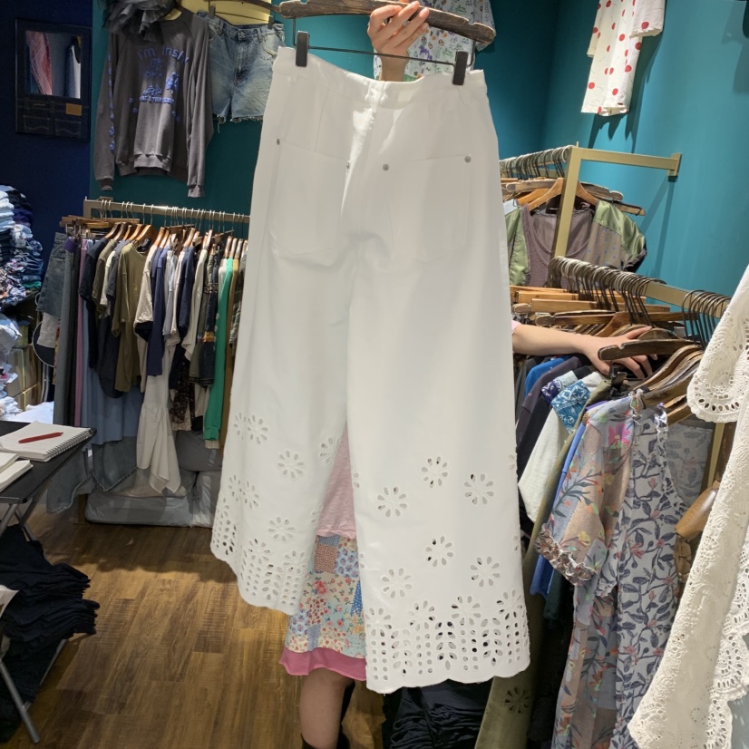 MERCI LINDA韓國東大門直郵女士新品人氣休閑褲棉質蕾絲MERCI LINDA休閑褲