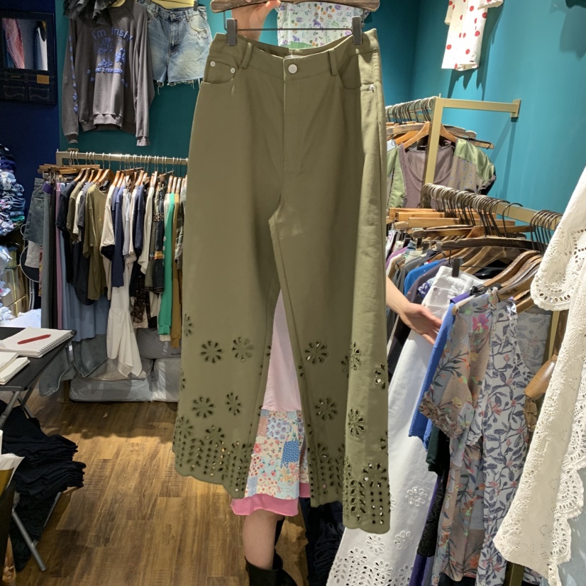 MERCI LINDA韓國東大門直郵女士新品人氣休閑褲棉質蕾絲MERCI LINDA休閑褲圖色2