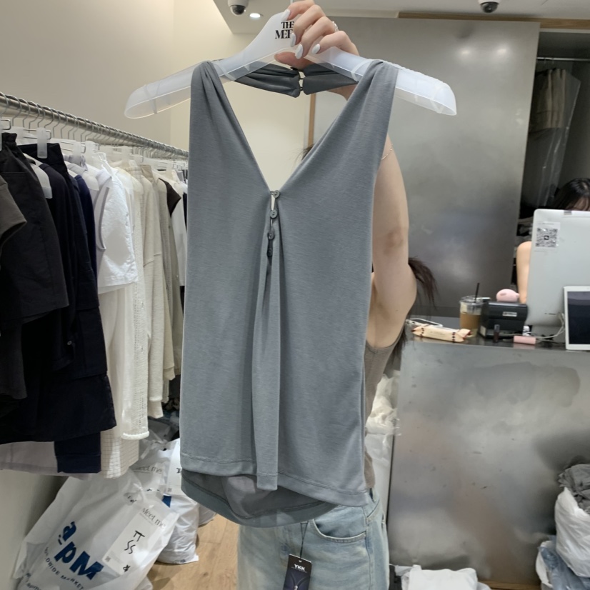 MEET ME韓國東大門代購女裝新品人氣職業時尚吊帶背心鵝MEET ME吊帶/背心圖色2