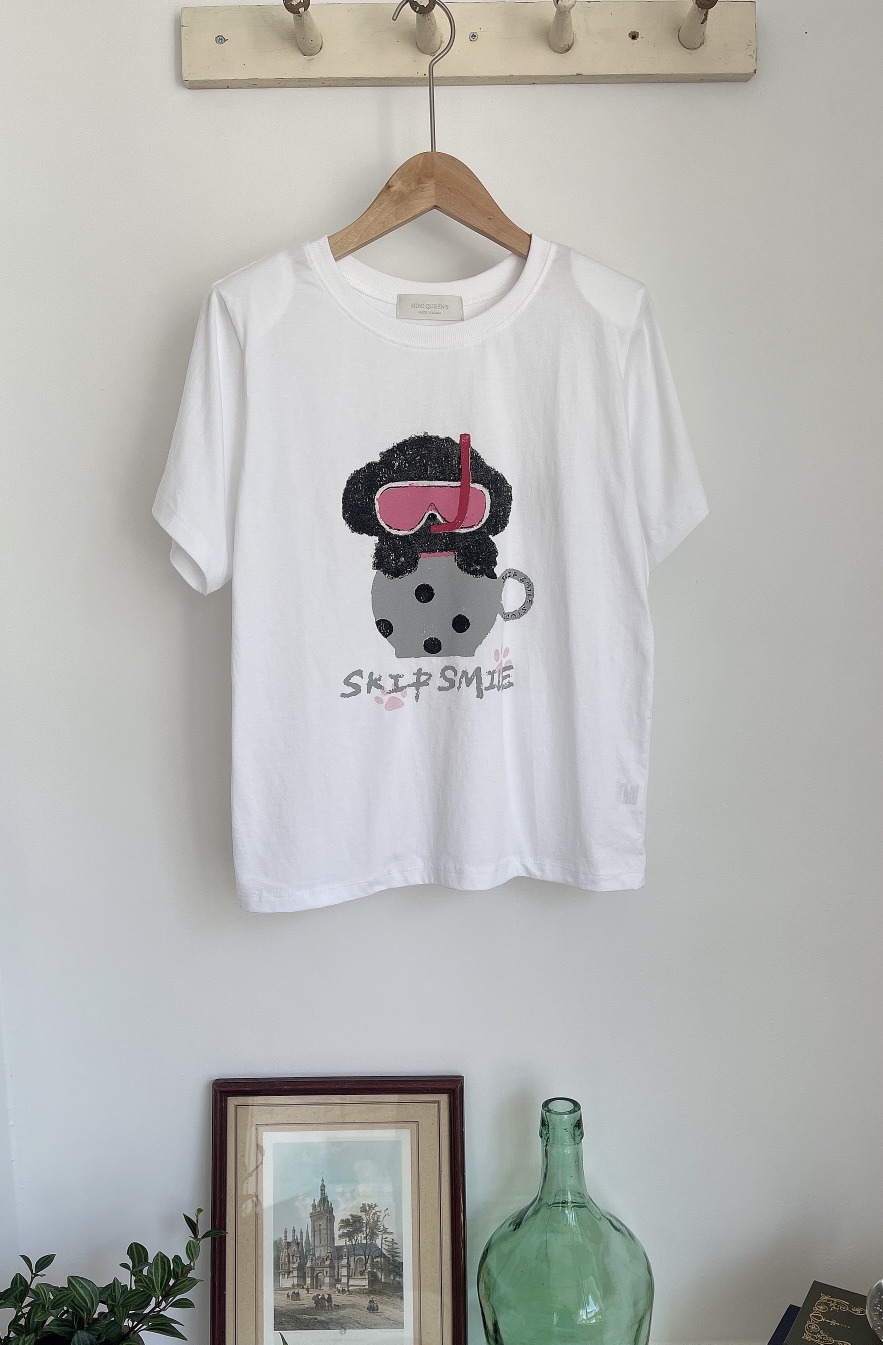 MINIQUEENS韓國直郵實拍女裝新品26夏季休閑職業時尚人氣T恤MINIQUEENST恤圖色1