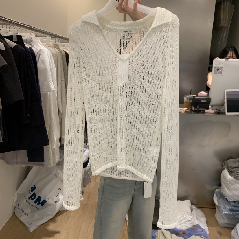 MEET ME韓國直郵女士新品26春夏職業時尚熱賣推薦針織衫MEET ME針織衫圖色1