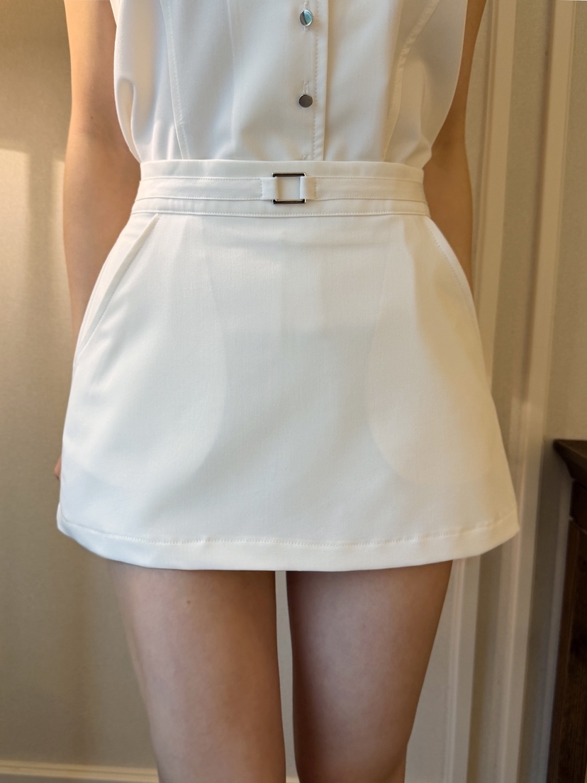 CLOTH韓國東大門代購女士新款職業休閑推薦26夏季26春夏裙褲CLOTH裙褲圖色1奶白