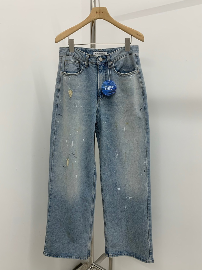 LOVE MY SANTA韓國東大門直郵女裝新品熱賣26春夏牛仔褲Santa/LOVE MY SANTA牛仔褲圖色1