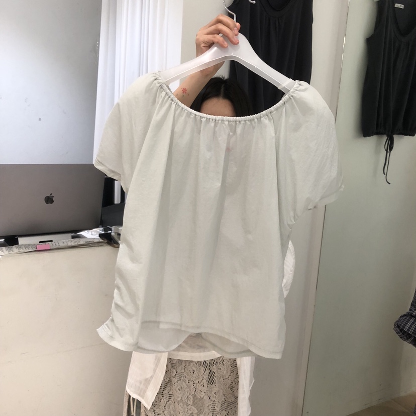 AUBE韓國直郵女士新品熱賣26夏季休閑時尚襯衫蕾絲衫兩面穿AUBE襯衫/蕾絲衫