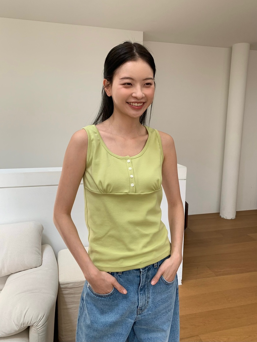 LOVE MY SANTA韓國東大門代購女士新品推薦吊帶背心紐扣Santa/LOVE MY SANTA吊帶/背心圖色3