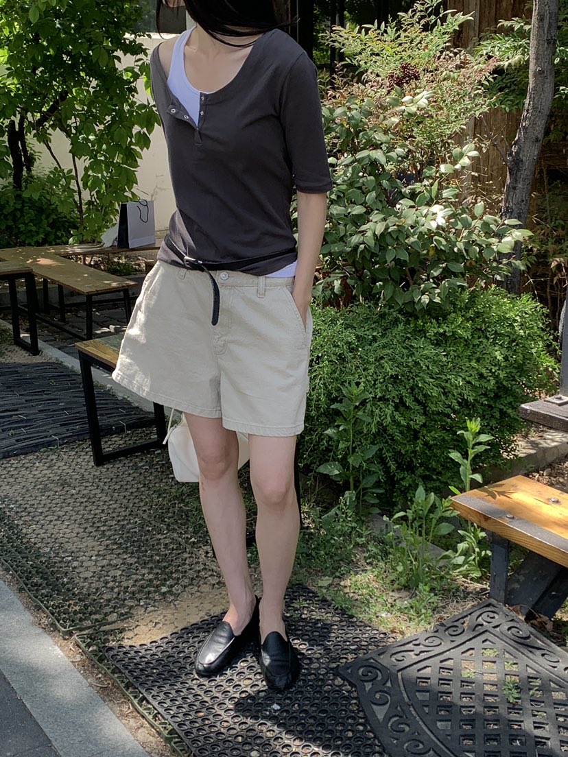 B_GARDER東大門實拍韓國女士新款休閑人氣時尚熱賣推薦短褲B.GARDER短褲圖色1