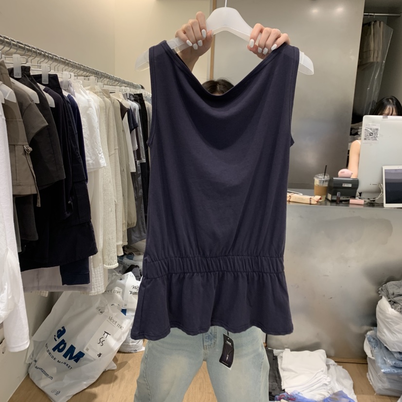 MEET ME韓國直郵女裝新品人氣熱賣26春夏休閑吊帶背心船領MEET ME吊帶/背心