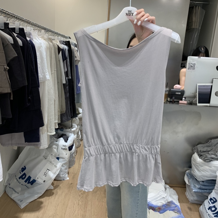 MEET ME韓國直郵女裝新品人氣熱賣26春夏休閑吊帶背心船領MEET ME吊帶/背心圖色2