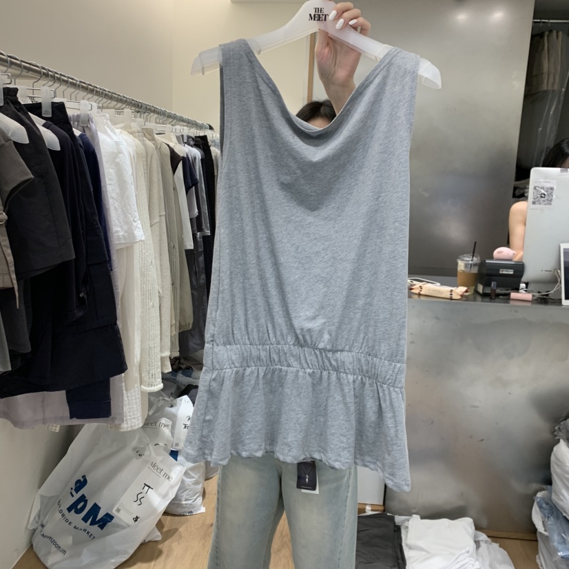 MEET ME韓國直郵女裝新品人氣熱賣26春夏休閑吊帶背心船領MEET ME吊帶/背心圖色3
