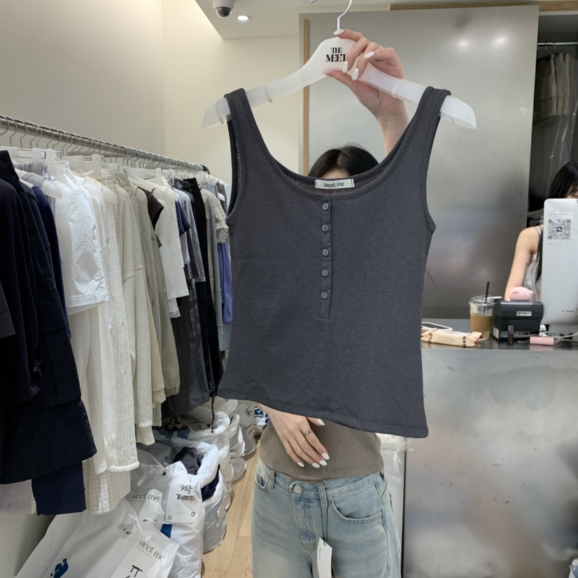 MEET ME韓國直郵實拍女士新款休閑推薦時尚26春夏吊帶背心MEET ME吊帶/背心圖色1