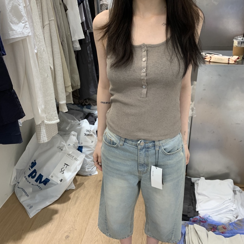MEET ME韓國直郵實拍女士新款休閑推薦時尚26春夏吊帶背心MEET ME吊帶/背心圖色2