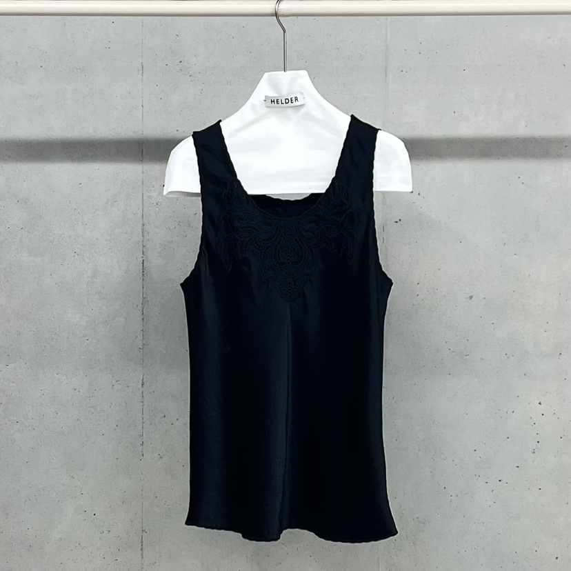 HELDER-P韓國直郵實拍女士新品26夏季熱賣吊帶背心刺繡緞面HELDER吊帶/背心圖色2