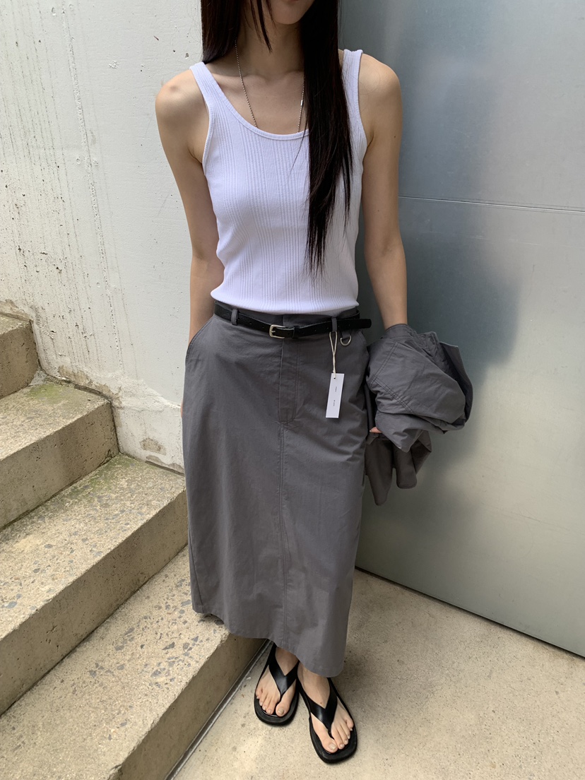 B_GARDER韓國東大門直郵女裝新款職業人氣長裙不含腰帶棉B.GARDER長裙