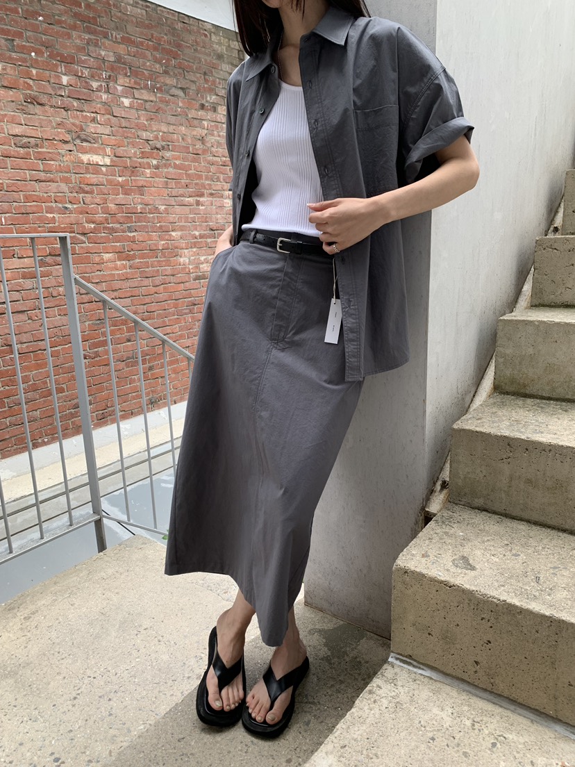 B_GARDER韓國東大門直郵女裝新款職業人氣長裙不含腰帶棉B.GARDER長裙